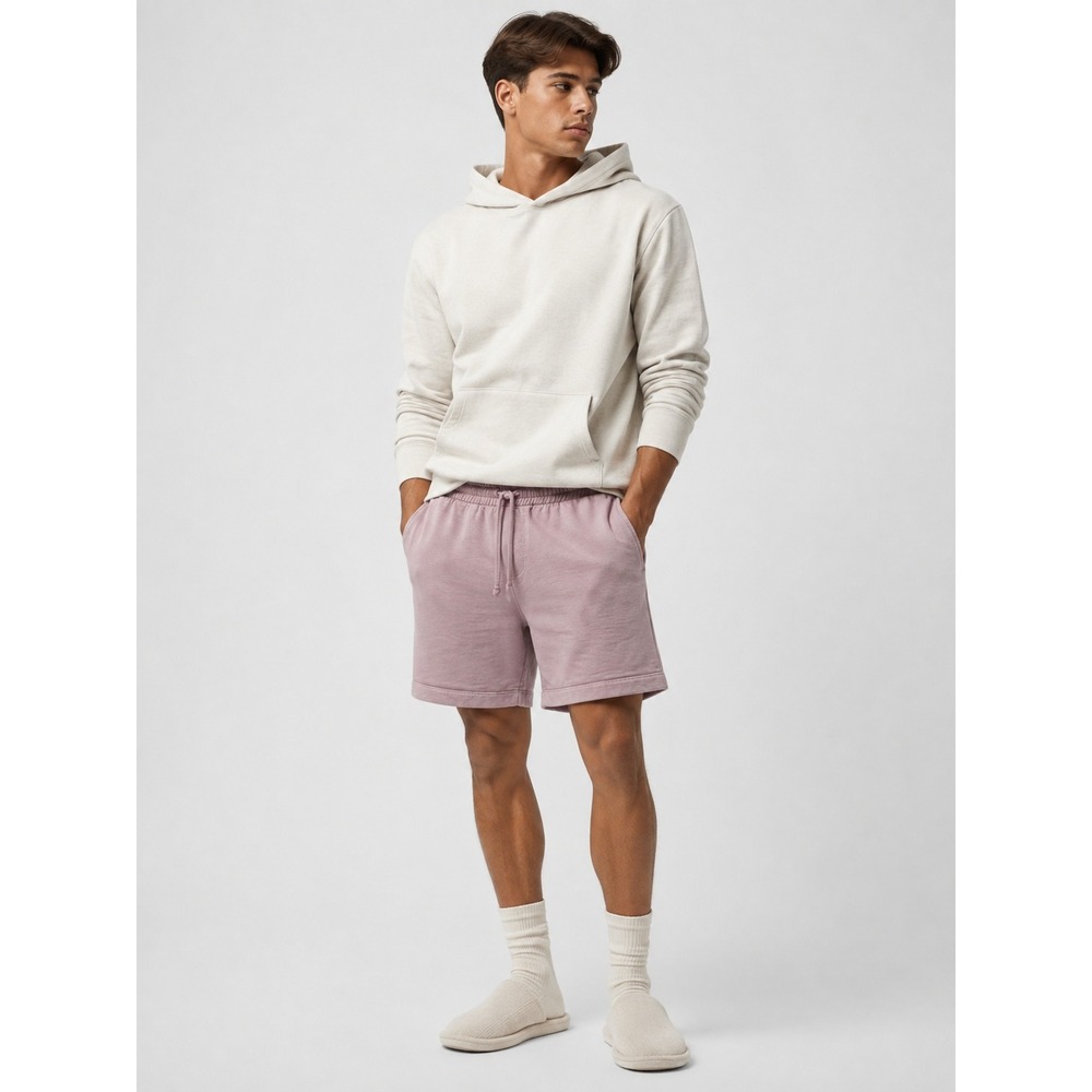 Mavrans Pink Terry Cloth Drawstring Lounge Shorts Elastic Waist Casual S